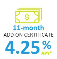 11-Month Certificate of Deposit 4.25% APY*