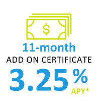 11-Month Certificate of Deposit 3.25% APY*