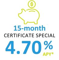 15-month Certificate Special: 4.70% APY*