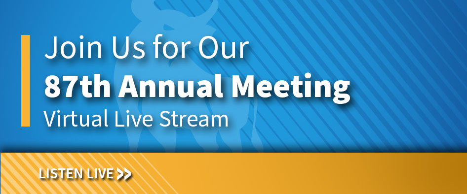 Join Us for Our 87th Annual Meeting Virtual Stream