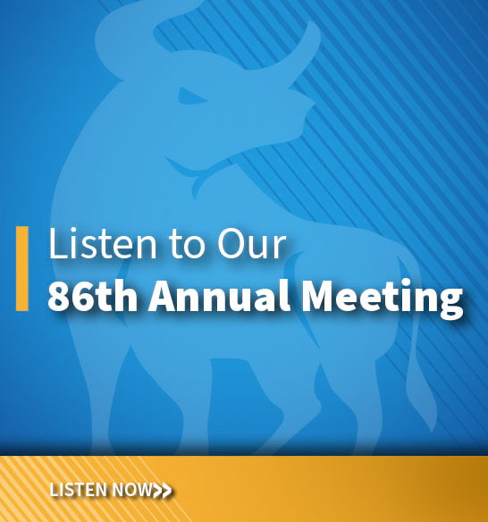 Listen to our 86th Annual Meeting Virtual Stream