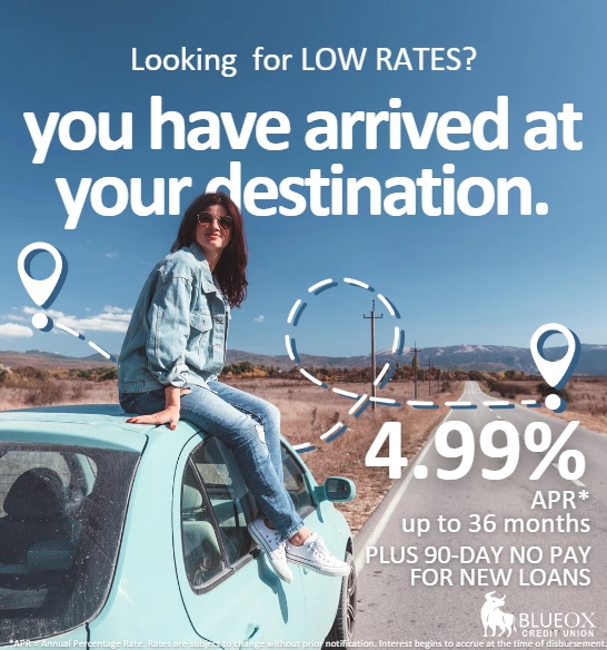Take advantage of 4.99% APR on New and Used Auto Loans.
