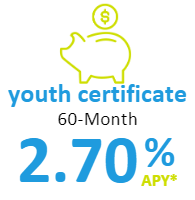 Youth Certificate of Deposit - 60 month for 2.70% APY*