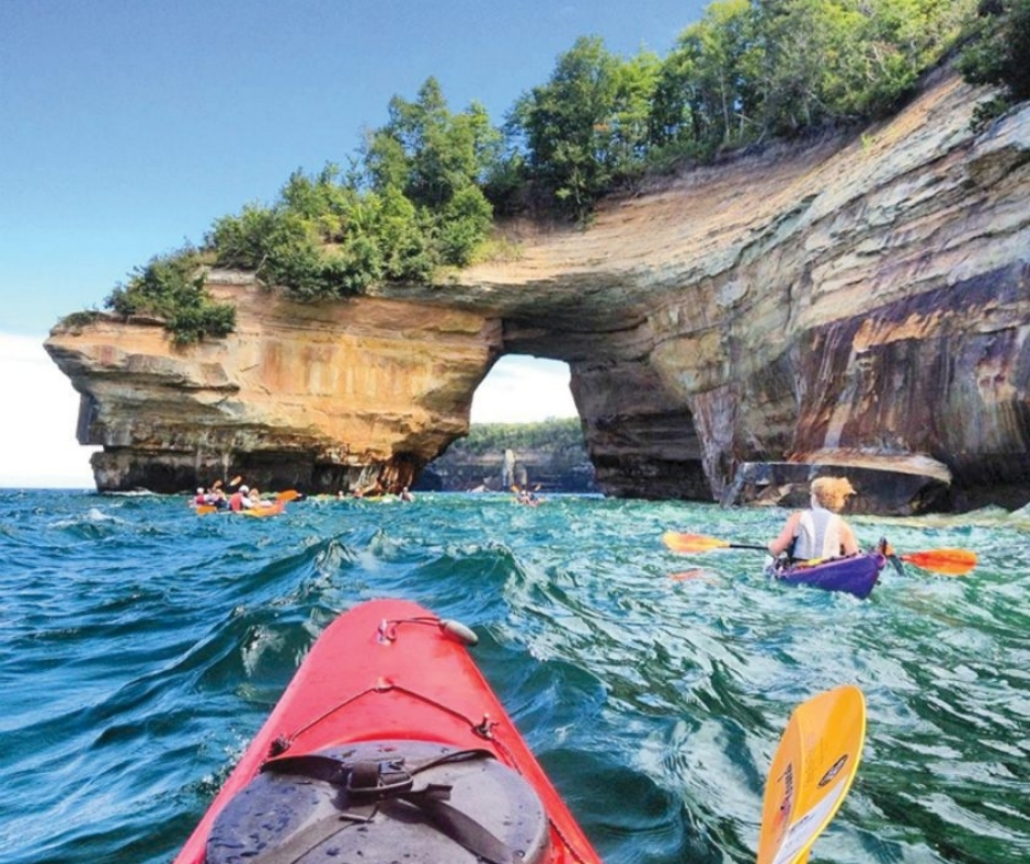 Pictured Rocks in the UP. Top five places to visit in Michigan.