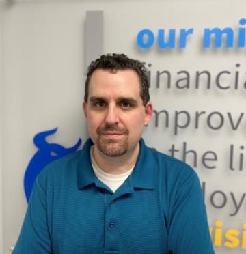 BlueOx Credit Union Coldwater Branch Manage, Drew Boucher.