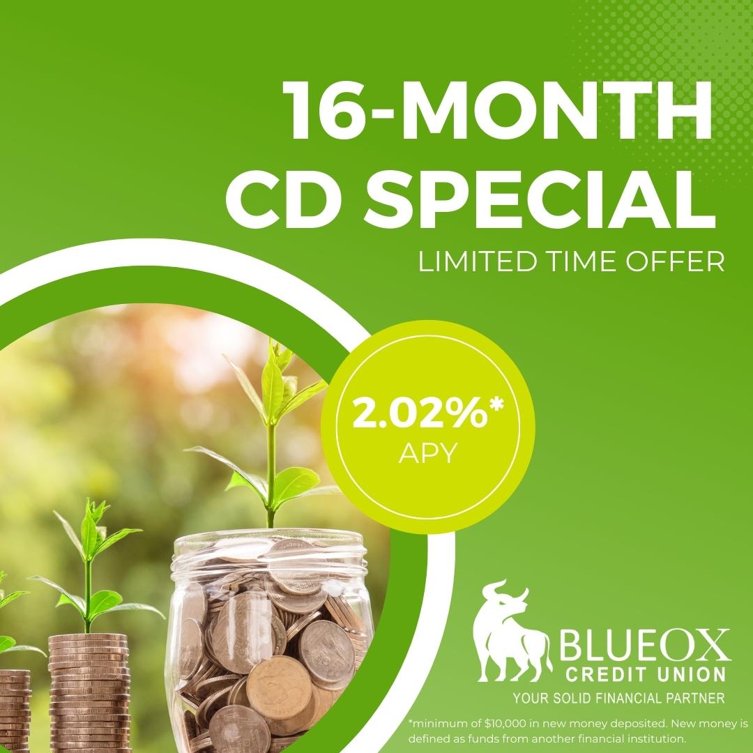 Limited Time CD Special - BlueOx Credit Union 
